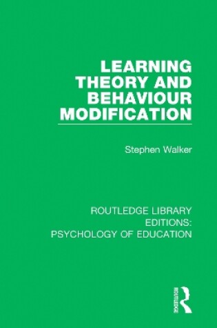 Cover of Learning Theory and Behaviour Modification
