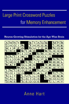 Book cover for Large Print Crossword Puzzles for Memory Enhancement