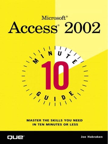Book cover for Microsoft Access 2002