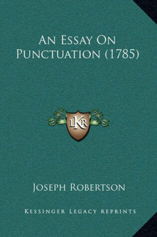 Cover of An Essay on Punctuation (1785)