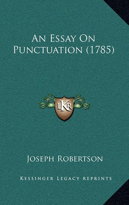 Book cover for An Essay on Punctuation (1785)