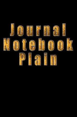 Cover of Journal Notebook Plain