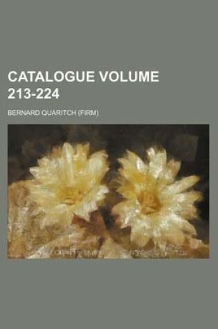 Cover of Catalogue Volume 213-224