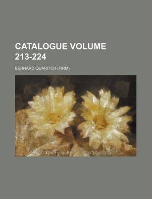 Book cover for Catalogue Volume 213-224