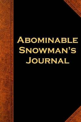 Cover of Abominable Snowman's Journal Vintage Style