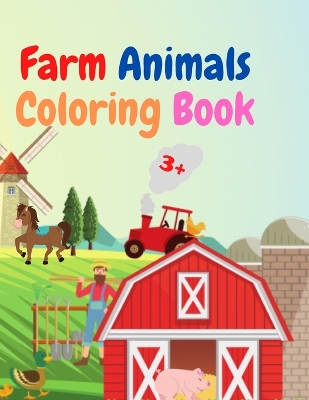 Book cover for Farm Animals Coloring Book