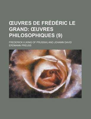 Book cover for Uvres de Frederic Le Grand (9)