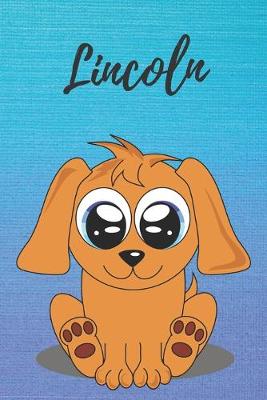 Book cover for Lincoln dog coloring book / notebook / journal / diary