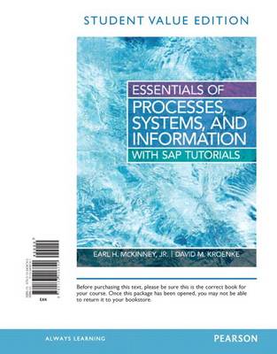 Book cover for Essentials of Processes, Systems and Information, Student Value Edition