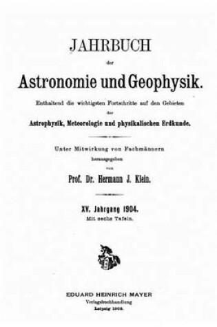 Cover of Jahrbuch der Astronomie und Geophysik