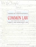 Book cover for History of the American Constitutional or Common Law with Commentary Concerning Equity and Merchant Law