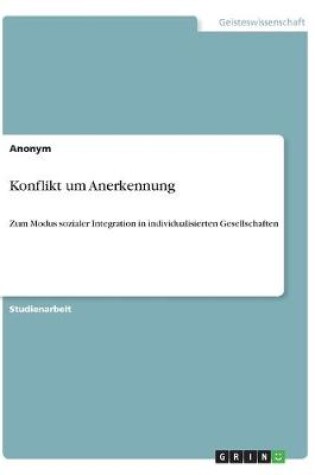 Cover of Konflikt um Anerkennung