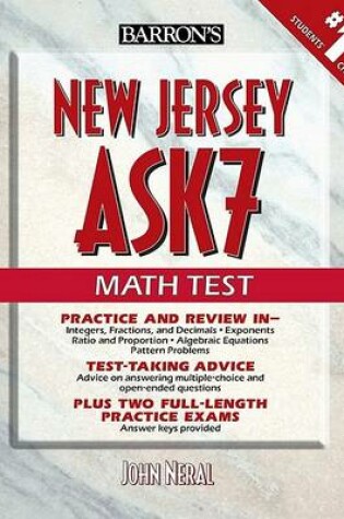 Cover of Barron's New Jersey Ask 7 Math Test
