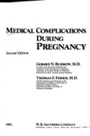 Cover of Medical Complications During Pregnancy