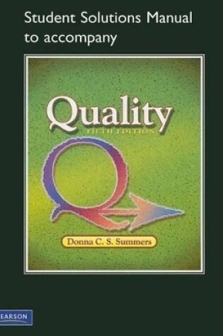 Cover of Student Solutions Manual for Quality