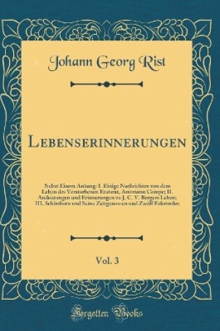 Cover of Lebenserinnerungen, Vol. 3