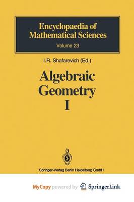 Book cover for Algebraic Geometry I