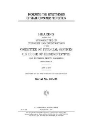 Cover of Increasing the effectiveness of state consumer protection