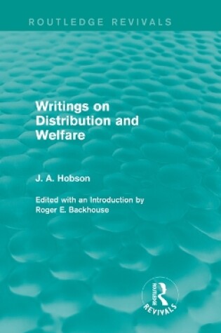 Cover of Writings on Distribution and Welfare (Routledge Revivals)