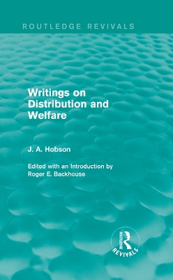 Book cover for Writings on Distribution and Welfare (Routledge Revivals)
