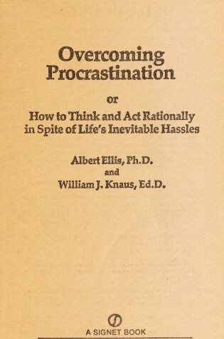 Cover of Overcoming Procrastination