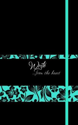 Book cover for Write Journal: From the Heart, Blue/Black Flowers (Onyx)