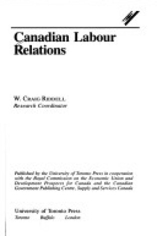 Cover of Canadian Labour Relations