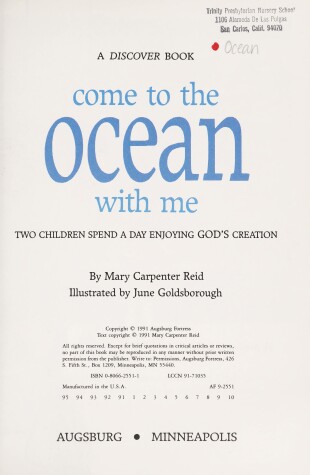 Book cover for Come to the Ocean with Me