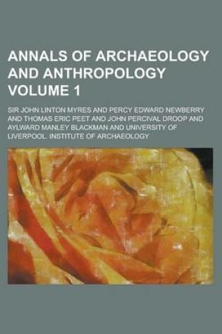 Cover of Annals of Archaeology and Anthropology Volume 1