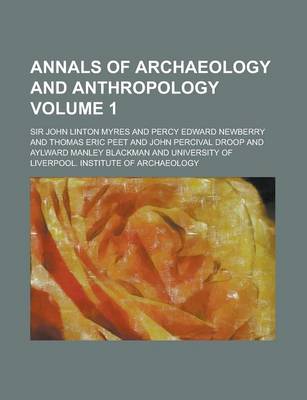 Book cover for Annals of Archaeology and Anthropology Volume 1