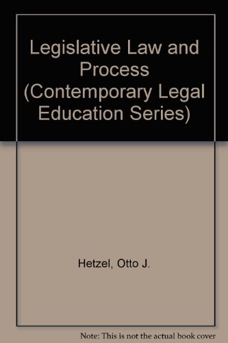 Book cover for Legislative Law and Process