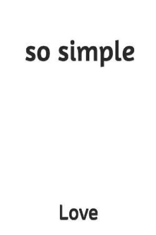 Cover of so simple