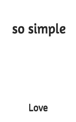Book cover for so simple