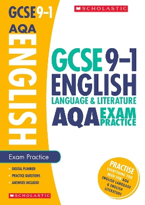 Cover of English Language and Literature Exam Practice Book for AQA