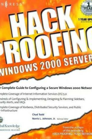 Cover of Hack Proofing Windows 2000 Server