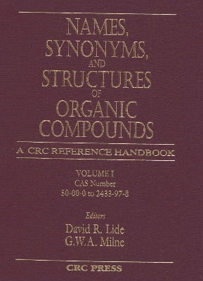 Book cover for Names, Synonyms, and Structures of Organic Compounds