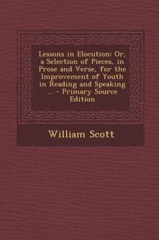 Cover of Lessons in Elocution