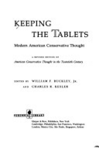 Cover of Keeping the Tablets