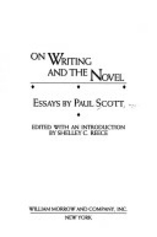 Cover of On Writing and the Novel