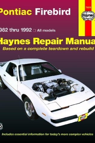 Cover of Pontiac Firebird (1982-1992) Haynes Repair Manual (USA)