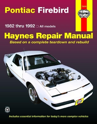 Book cover for Pontiac Firebird (1982-1992) Haynes Repair Manual (USA)