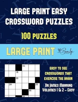 Book cover for Large Print Easy Crossword Puzzles (Vol 1 & 2 - Easy)