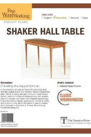 Cover of Shaker Hall Table from Classic Woodworking