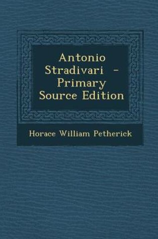 Cover of Antonio Stradivari