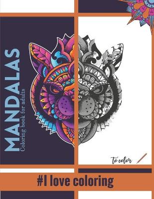 Book cover for MANDALAS - Coloring book for adults - #I love coloring