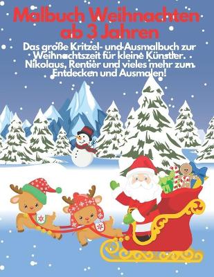 Book cover for Malbuch Weihnachten ab 3 Jahren