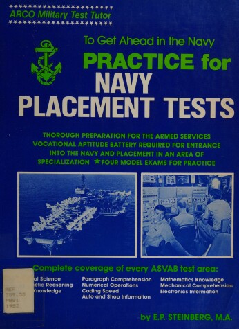 Book cover for Practice Navy Placemnt Tests