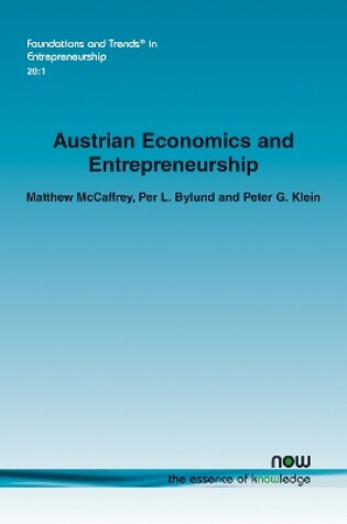 Cover of Austrian Economics and Entrepreneurship