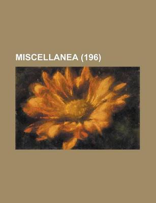 Book cover for Miscellanea (196)