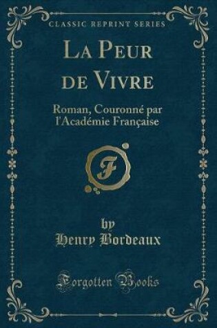 Cover of La Peur de Vivre